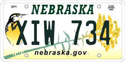 NE license plate XIW734