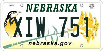 NE license plate XIW751