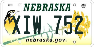 NE license plate XIW752
