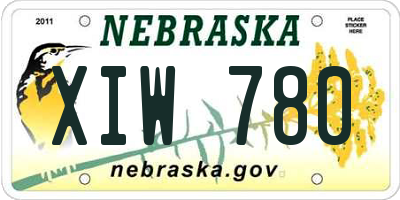 NE license plate XIW780