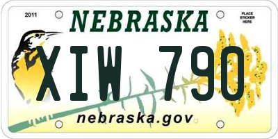 NE license plate XIW790