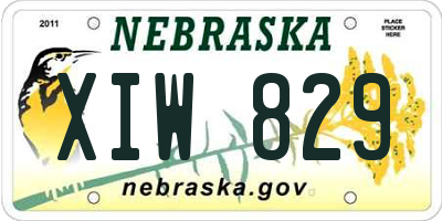 NE license plate XIW829