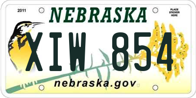 NE license plate XIW854