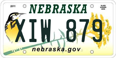 NE license plate XIW879
