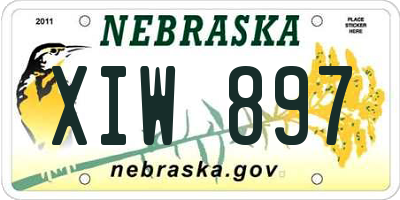 NE license plate XIW897