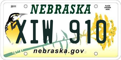 NE license plate XIW910