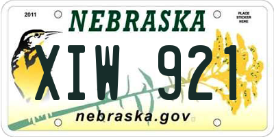 NE license plate XIW921