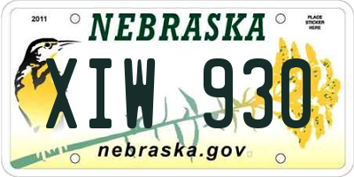 NE license plate XIW930