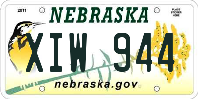 NE license plate XIW944