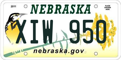 NE license plate XIW950