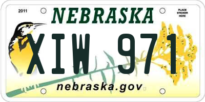 NE license plate XIW971