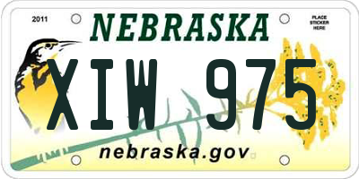 NE license plate XIW975