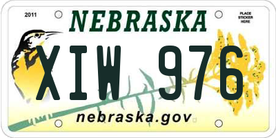 NE license plate XIW976