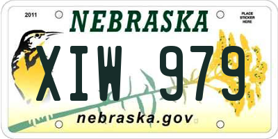 NE license plate XIW979