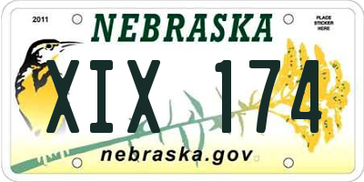NE license plate XIX174