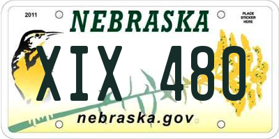 NE license plate XIX480