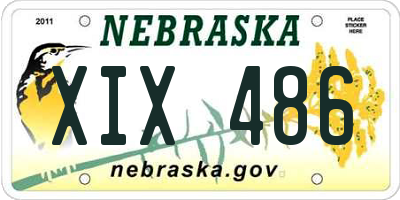 NE license plate XIX486