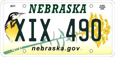 NE license plate XIX490