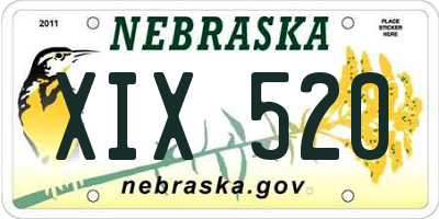 NE license plate XIX520