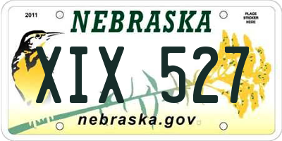 NE license plate XIX527