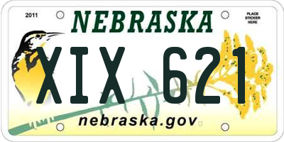 NE license plate XIX621