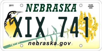 NE license plate XIX741