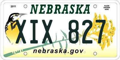 NE license plate XIX827