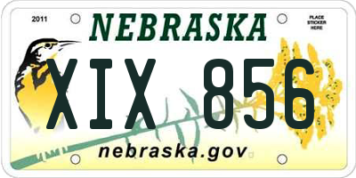 NE license plate XIX856