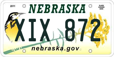 NE license plate XIX872