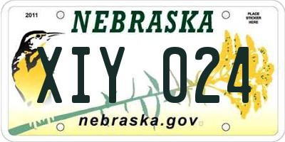 NE license plate XIY024