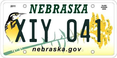 NE license plate XIY041