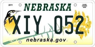 NE license plate XIY052