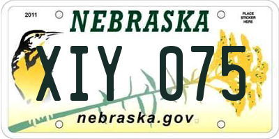 NE license plate XIY075