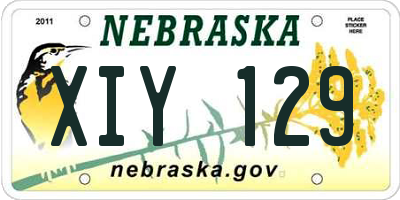 NE license plate XIY129