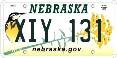 NE license plate XIY131