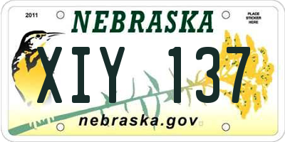 NE license plate XIY137