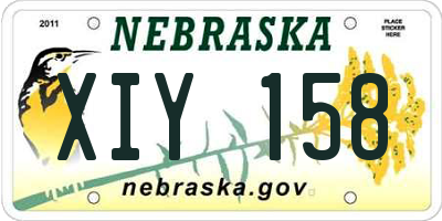 NE license plate XIY158