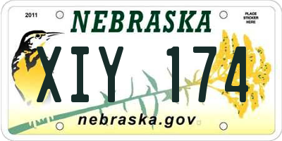 NE license plate XIY174