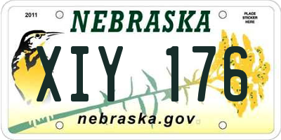 NE license plate XIY176