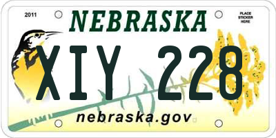 NE license plate XIY228