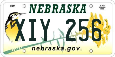 NE license plate XIY256
