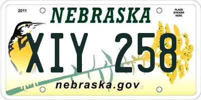 NE license plate XIY258