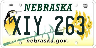 NE license plate XIY263