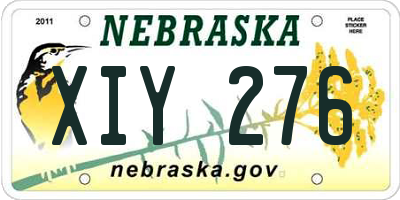 NE license plate XIY276