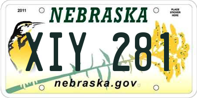 NE license plate XIY281
