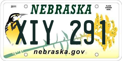 NE license plate XIY291