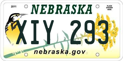 NE license plate XIY293
