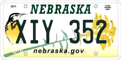 NE license plate XIY352