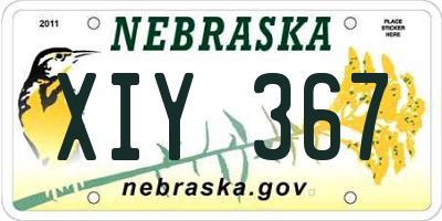 NE license plate XIY367