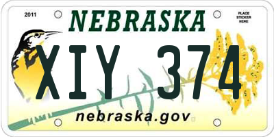 NE license plate XIY374